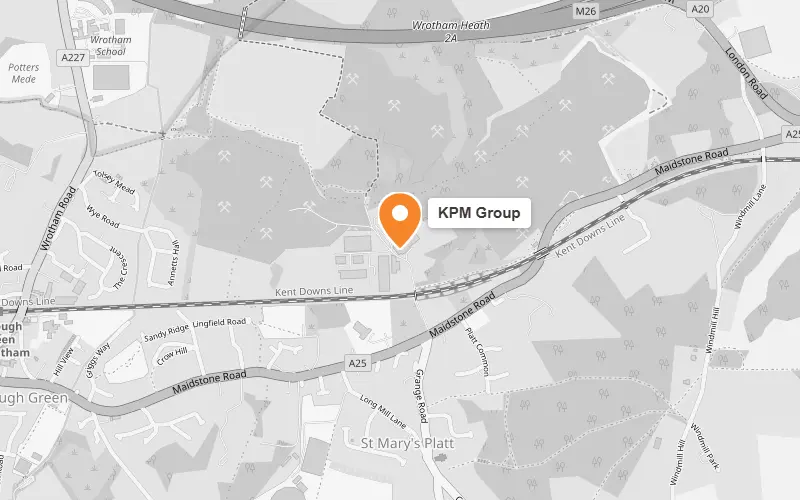 Map showing KPM Group at Platt Business Estate, Maidstone Road, Sevenoaks TN15 8TB