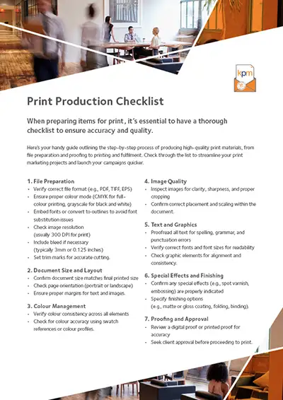 Print Production Checklist